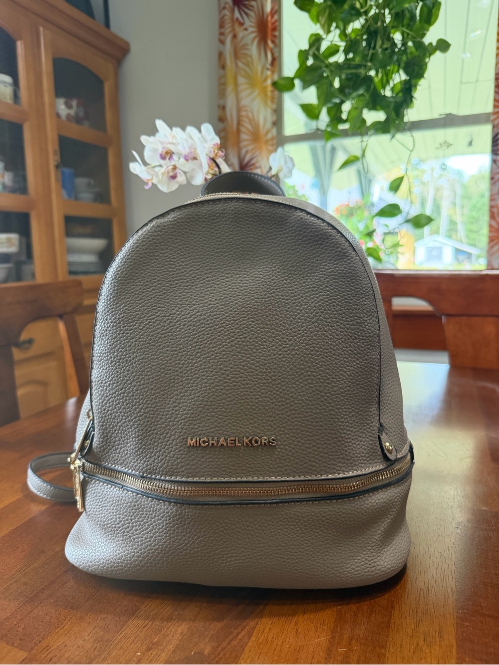 Michael Kors Women's Pebbled Leather Mini Backpack - Taupe